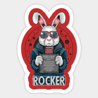 Rocker rabbit Sticker